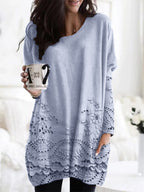 Bedruckter Gemütlicher Pullover