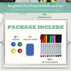 MagniBoard Magnetisches Whiteboard – Tragbar sowie beidseitig mit Ständer