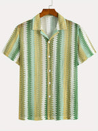 Herren Sommer Lässig Kurzarmshirt – Gewebter Stoff für einen Frischen Look