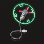 Tragbarer USB LED-Uhrenventilator inklusive Zeitanzeige