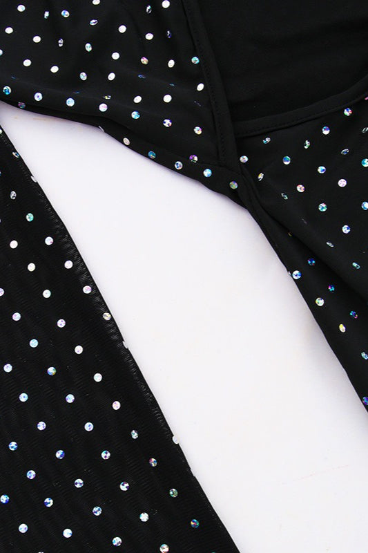 Figurbetontes Maxikleid mit Bindedetail und Pailletten