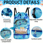 Ozean-Themen Schwimm-Rucksack – Wasserdicht inklusive Nass/Trocken-Trennung