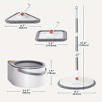 FlexiClean Spin Mop Set – Handsfree, Verstellbar sowie Effizientes Reinigen
