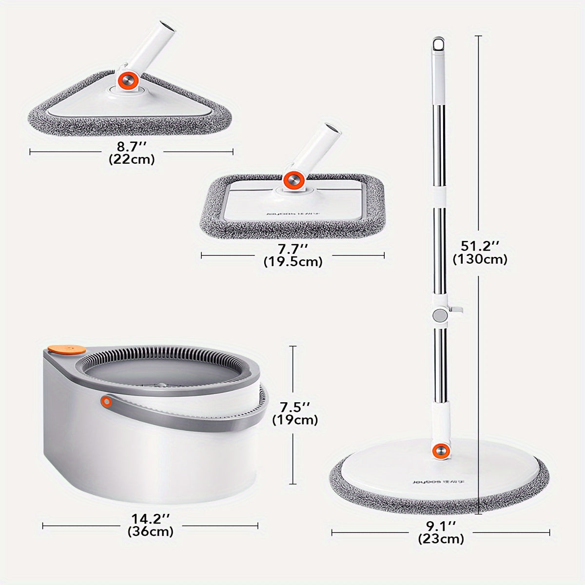 FlexiClean Spin Mop Set – Handsfree, Verstellbar sowie Effizientes Reinigen