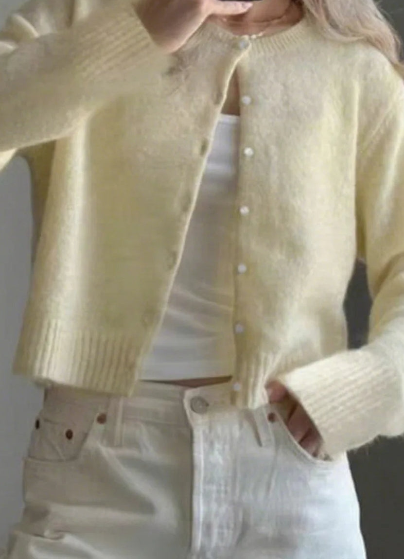 Strickjacke mit Strickstruktur in Grau