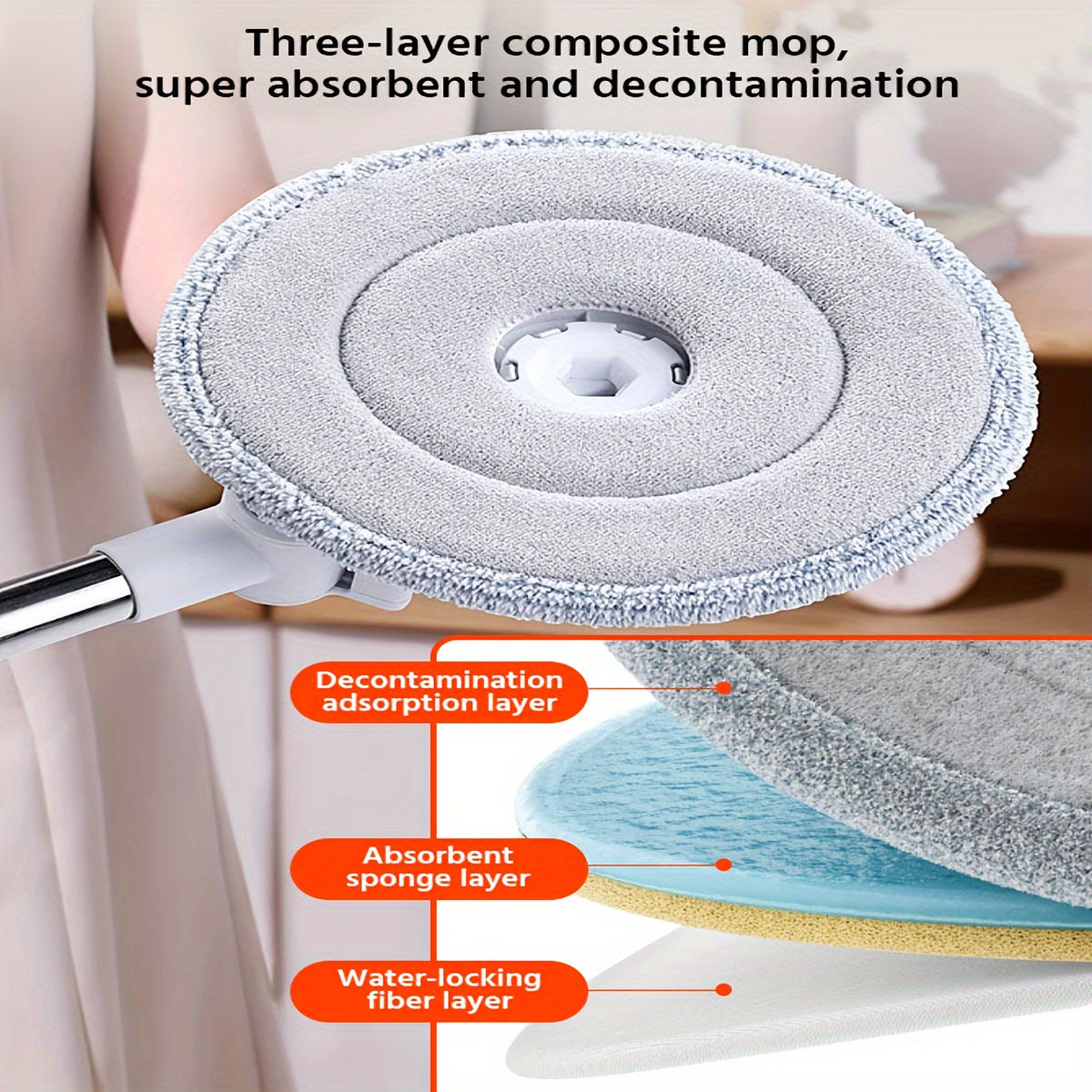 FlexiClean Spin Mop Set – Handsfree, Verstellbar sowie Effizientes Reinigen