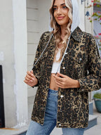 Jeansjacke mit Kapuze, Knopfverschluss und lockerer Passform