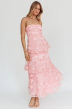 Dori – Spitzen-Maxikleid mit Rüschen und Volants
