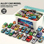 Dynamisches Spielzeug-Auto-Set mit 50 Autos sowie Aufbewahrungsbox – Perfektes Geschenk für Kinder
