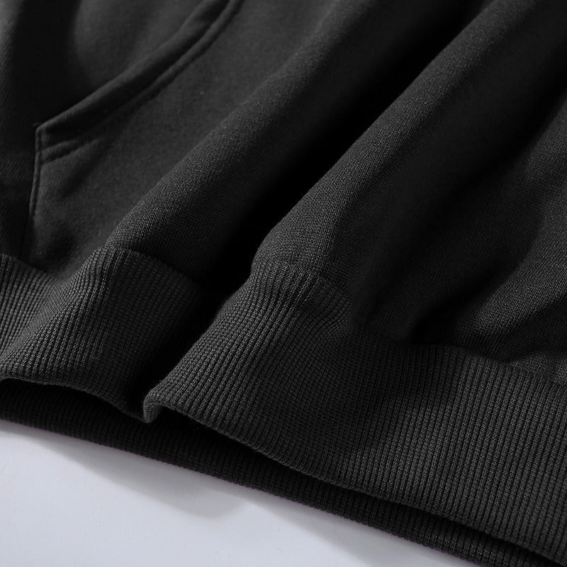 Hoodie mit Reißverschluss in Schwarz