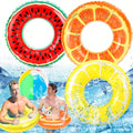 Frucht-Themen Aufblasbare Poolfloats: Set aus 3 strapazierfähigen Ringen