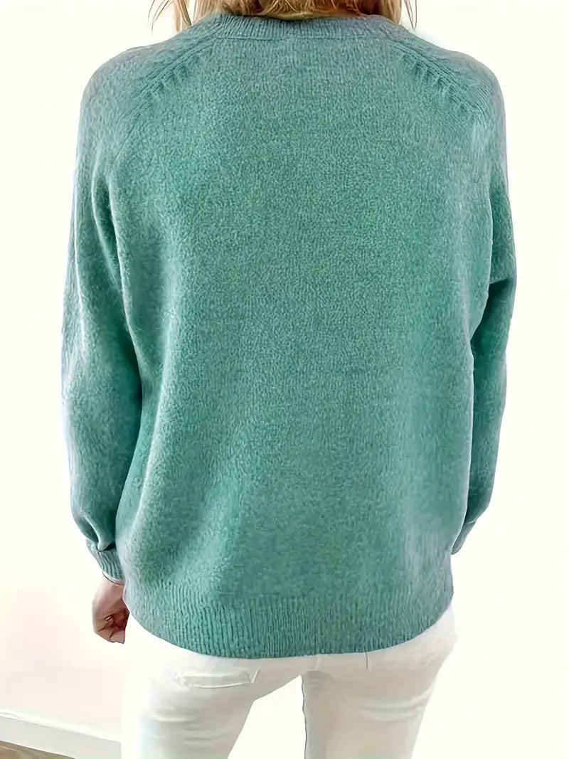 Solider Pullover Mit Halber Knopfleiste