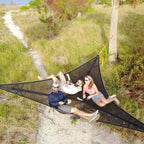 Outdoor Mehrpersonen-Hängematte mit 3-Punkt-System – Geräumig und Bequem
