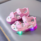 Sanrio Leuchtende Mädchen-Sandalen – Bequeme sowie Atmungsaktive Sommerschuhe