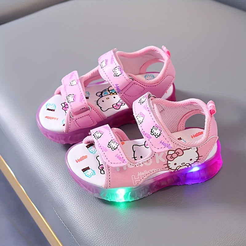 Sanrio Leuchtende Mädchen-Sandalen – Bequeme sowie Atmungsaktive Sommerschuhe