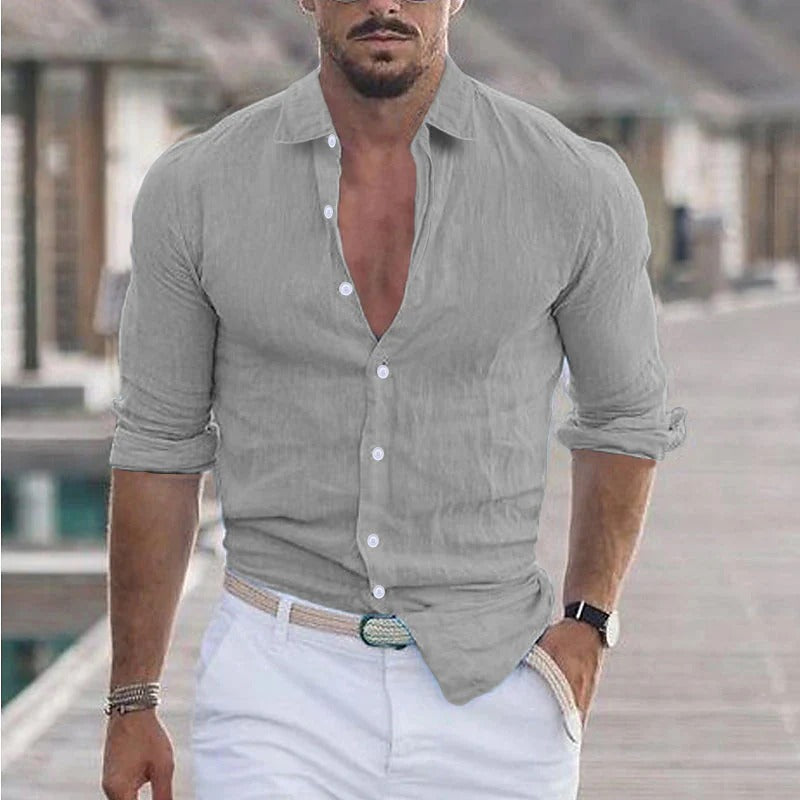 Breeze Luxe Leinen Hemd – Frisch und Bequem für Herren