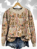 Bequemer geblümter Pullover