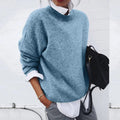 Damen Strickpullover mit Rundhalsausschnitt