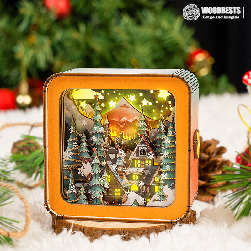 Stimmungsvolle 3D Weihnachtshaus Lichtschaale – Warmes LED Licht sowie Einzigartige Dekoration