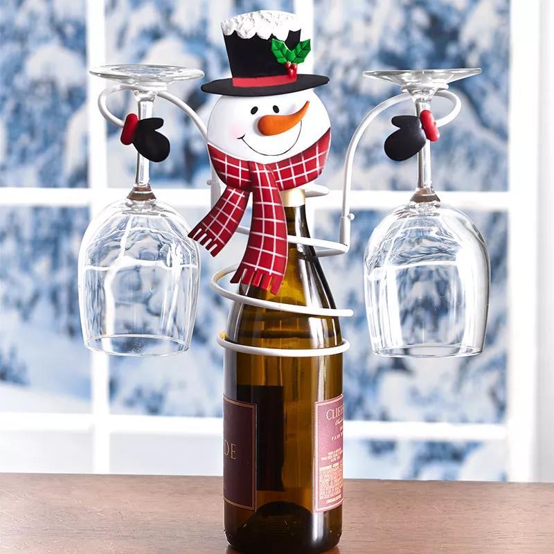 Festliche Cheers Weinglashalter: Weihnachtsmann & Schneemann Design für Festliche Tische