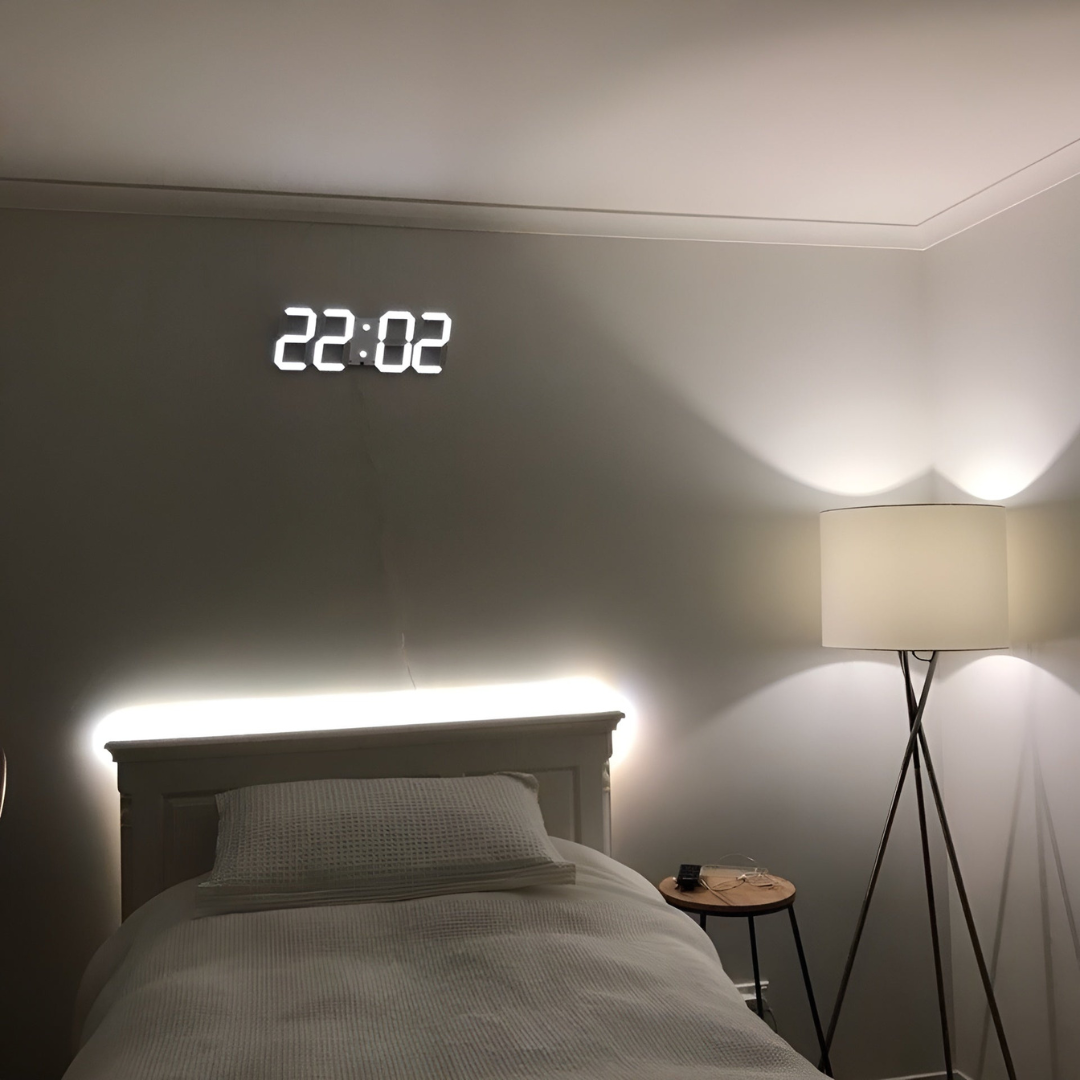 Futuristische LED-Wanduhr – Minimalistisches Design inklusive intelligenter Zeitanzeige