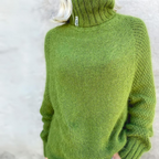 Eleganter Rollkragenpullover Angela Apfelgrün
