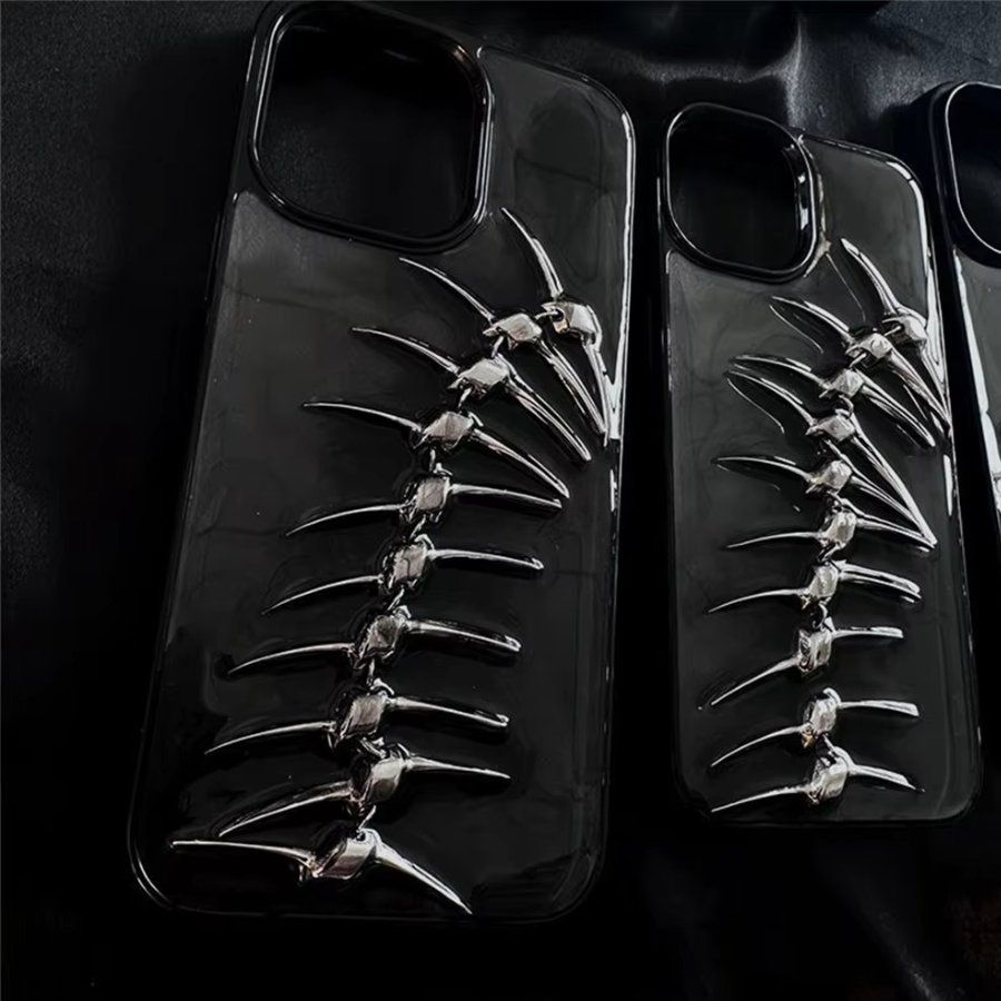 Handyhülle mit 3D Fischgrät-Design – Strapazierfähig und Schutzgebend
