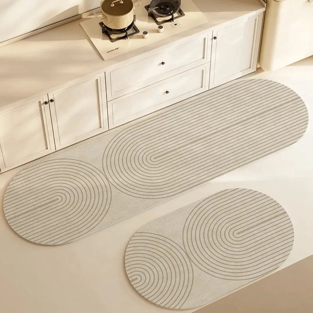 Ovale Küchenmatte – Absorbierend und Rutschhemmend für Trockene und Sichere Böden