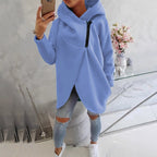 Bequemer Kapuzenpullover mit Reißverschluss