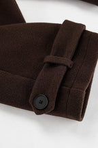 Jacke mit Wolle in Braun mit Reverskragen