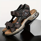 Premium Herren Leder Sandalen – Verstellbar sowie Mit Dämpfung