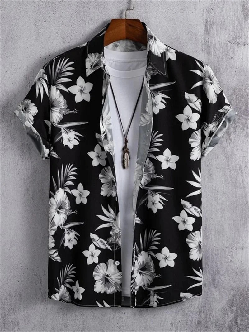 TropicWave Palmprint Hemd – Frisch und Elegant für Herren