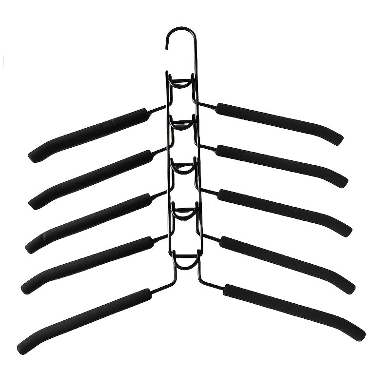 Multilayer Kleiderbügel Set – 5-in-1 Platzsparender Organizer inklusive rutschfesten Schaumstoffpolstern