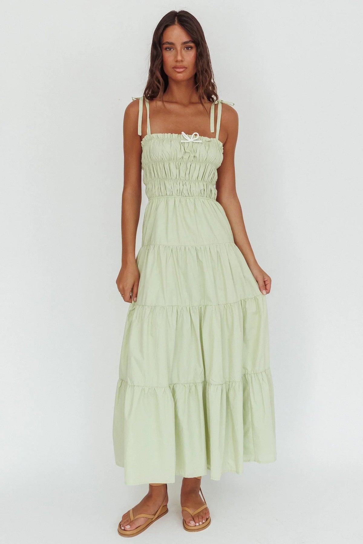 Anderson – Maxikleid mit Smok-Einsatz