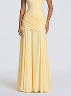 Flowing – Wickel-Maxikleid mit Korsett-Schnürung