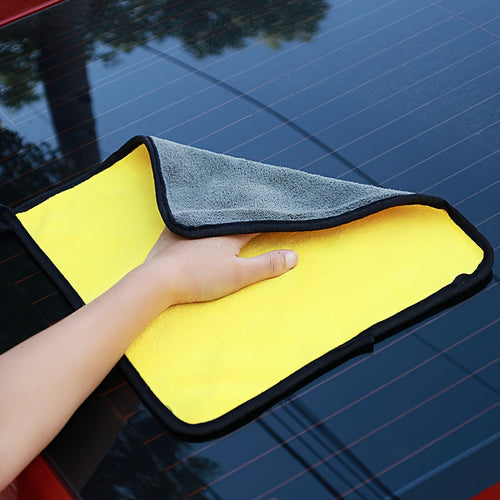Doppelseitiges Coral-Fleece Auto-Waschhandtuch – Weich sowie Absorbierend für Glanz