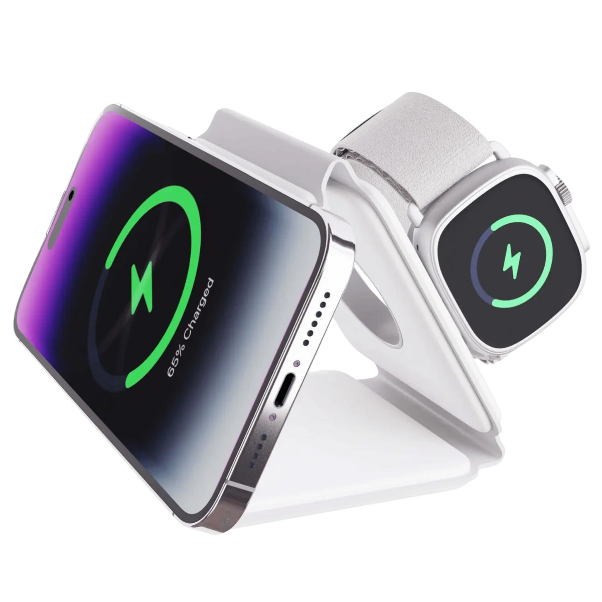 TriCharge Fold – Drahtloses Reise-Ladegerät für iPhone, Watch sowie AirPods
