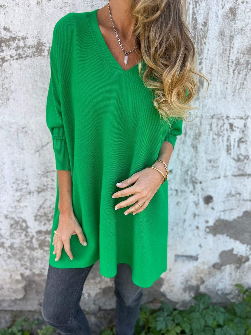 V-Ausschnitt Pullover