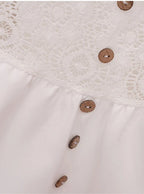 Minikleid mit V-Ausschnitt, Spitze und Rüschen