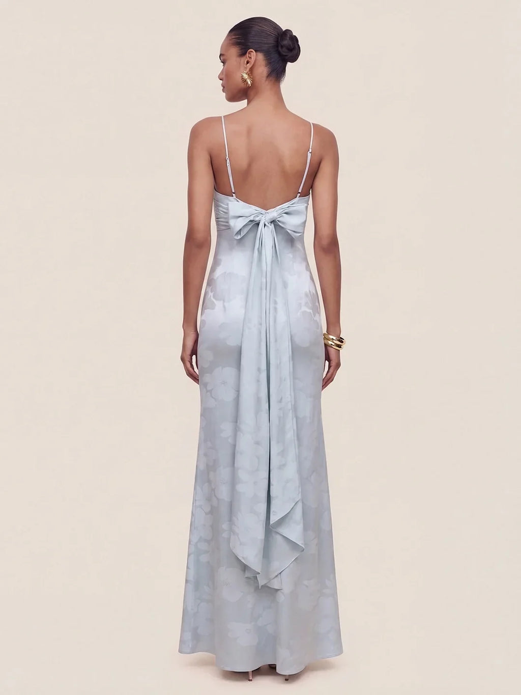Satin-Maxikleid