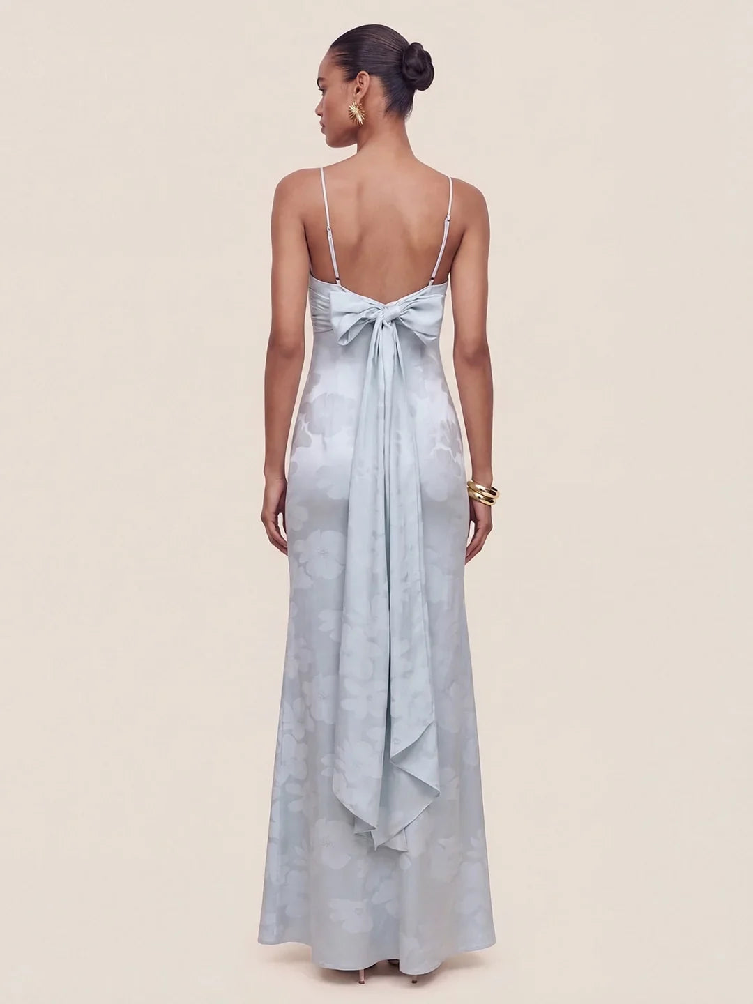 Satin-Maxikleid