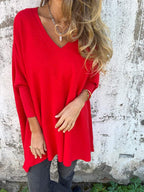 V-Ausschnitt Pullover