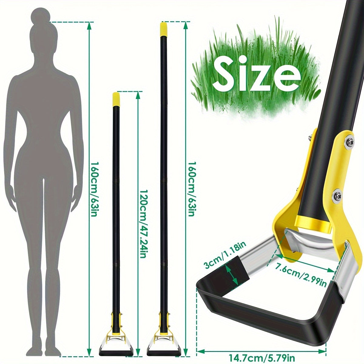 Edelstahl Ergonomisches Gartenwerkzeug mit Dreieckigem Kopf – Zum Unkrautjäten sowie Bodenbearbeitung
