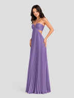 Maxikleid mit V-Ausschnitt und Neckholder