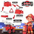 Feuerwehrhelden Bau-Set – Baue deine eigenen Feuerwehrfahrzeuge sowie rette den Tag