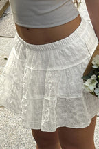 Rock mit A-Linie, niedriger Taille und Patchwork