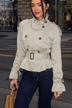 Gürtel mit Stehkragen in Khaki
