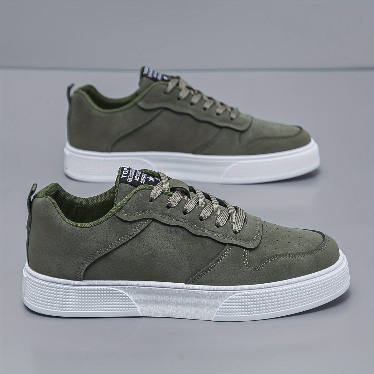 Herren Sneaker mit niedrigem Schaft – Bequem und haltbar mit weißer PVC-Sohle