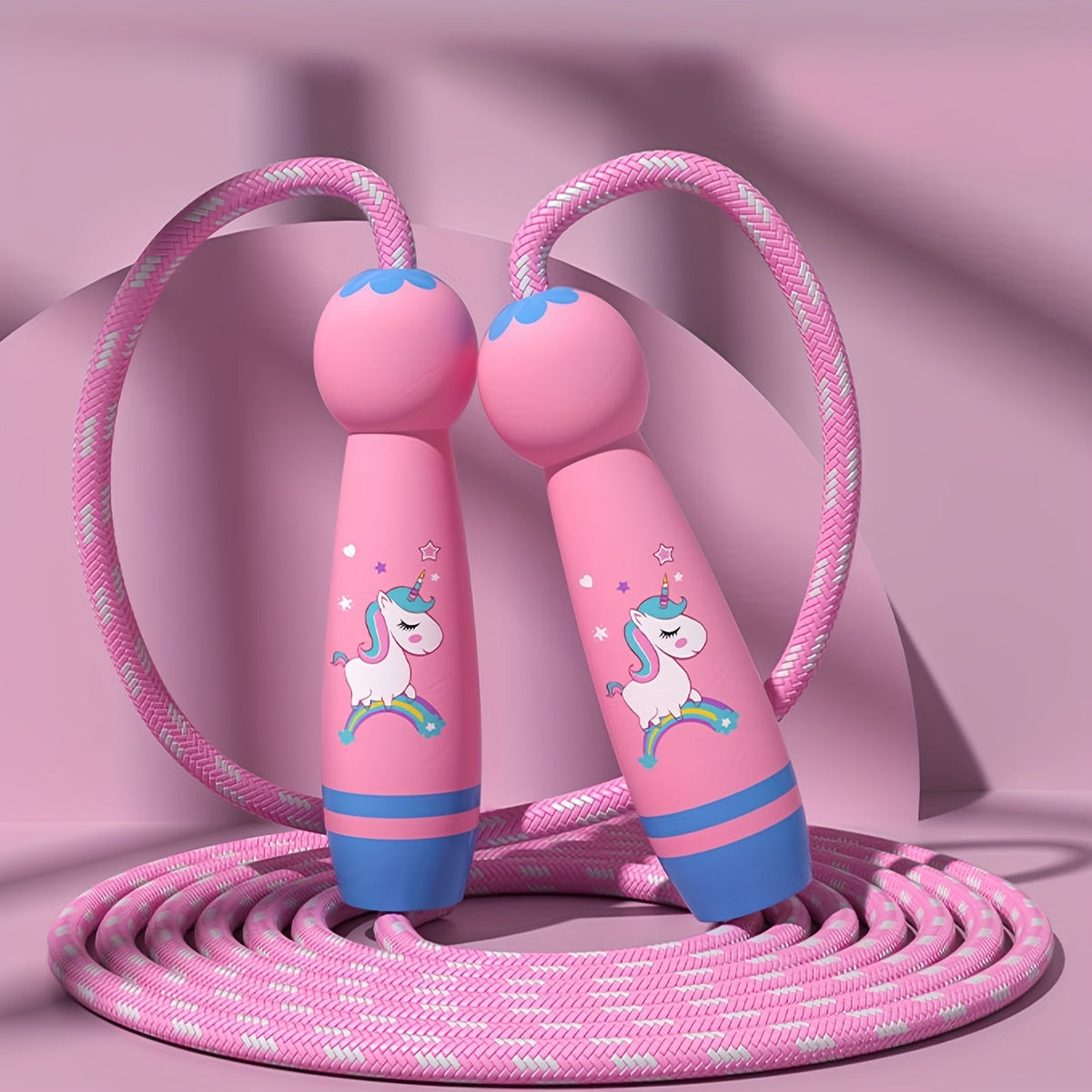 Unicorn Springseil - Gemütliches Springseil für Kinder inklusive Holzgriffen