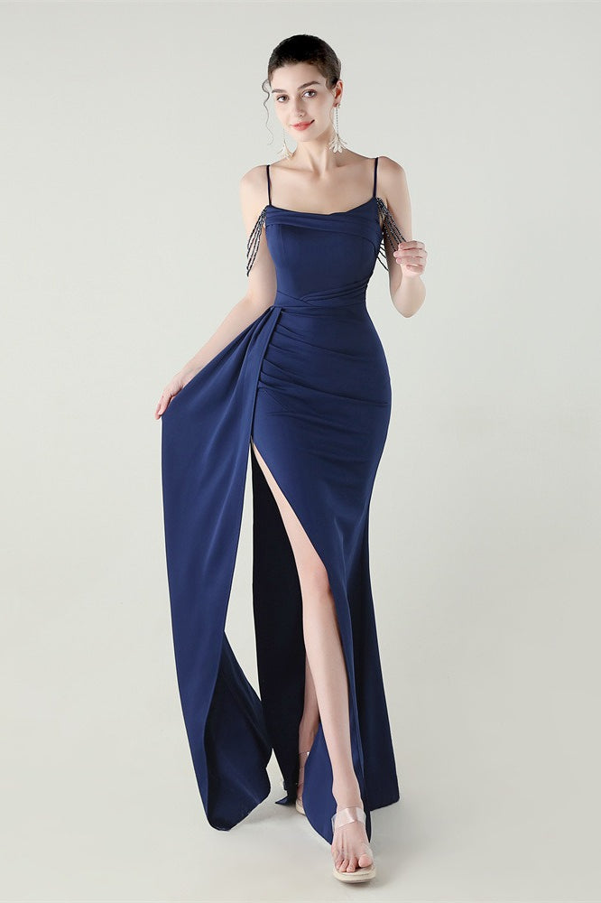 Kleid mit Meerjungfrau-Silhouette und Satinoptik